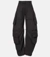 Acne Studios Cotton Barrel-leg Cargo Pants In Black
