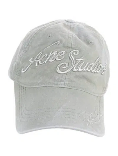 Pre-owned Acne Studios Cotton Baseball Cap In Blue