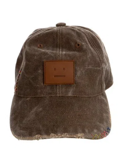 Pre-owned Acne Studios Cotton Baseball Cap In Brown