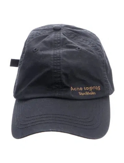Pre-owned Acne Studios Cotton Baseball Hat In Black