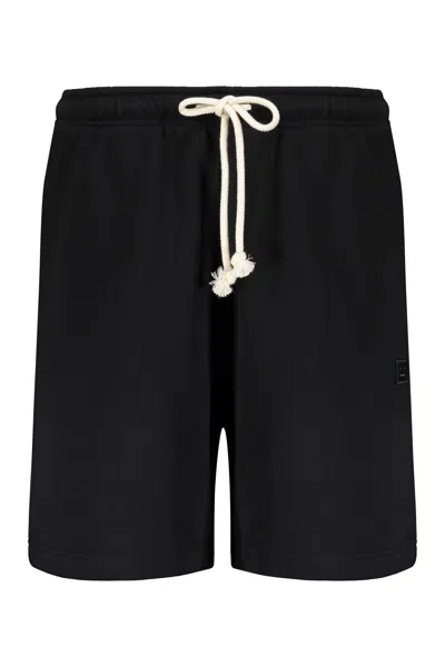 Acne Studios Cotton Bermuda Shorts In Black