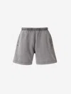 Acne Studios Rego Vintage Cotton Sweat Shorts In Antracite Grey