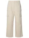 Acne Studios Patson Cotton Blend Twill Cargo Pants In Avorio
