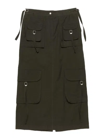 Acne Studios Women's 100% Cotton Skirt In Green
