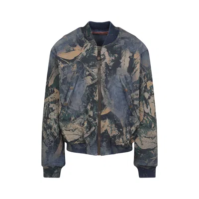Acne Studios Cotton Bomber Jacket In Green