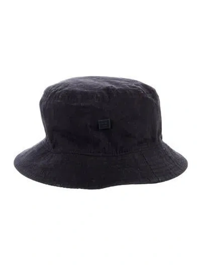 Pre-owned Acne Studios Cotton Bucket Hat In Black