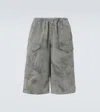 Acne Studios Gray Cargo Shorts In Gray
