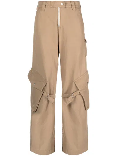 Acne Studios Cotton Cargo Tousers In Neutrals