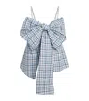 Acne Studios Tanessa Checked Cotton Blouse In Blue
