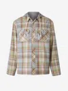 Acne Studios Checked Cotton Canvas Overshirt In Checkered Motif