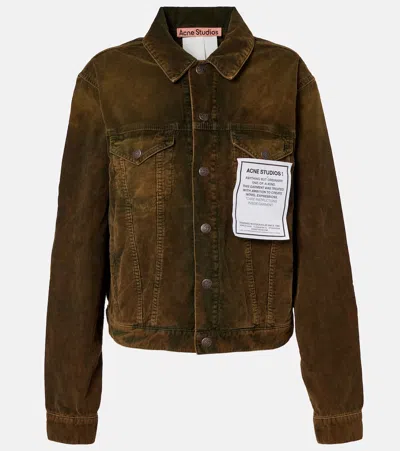 Acne Studios Cotton Corduroy Jacket In Brown