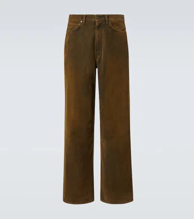 Acne Studios Cotton Corduroy Wide-leg Pants In Brown