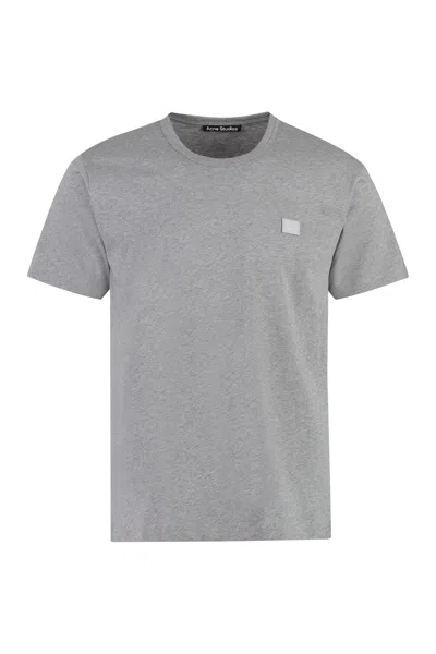 Acne Studios Cotton Crew-neck T-shirt In Grey