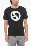 ACNE STUDIOS COTTON CREW-NECK T-SHIRT WITH CONTRAST PRINT