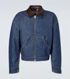 Acne Studios Men Denim Jacket With Contrasting Collar In Blue