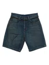 Acne Studios Cotton Denim Shorts In Blue
