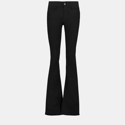 Pre-owned Acne Studios Cotton Flared Jeans 24w-32l In Black