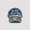Acne Studios Logo-printed Washed-out Denim Cap In Multi