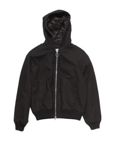 Acne Studios Cotton Hooded Jacket In Black
