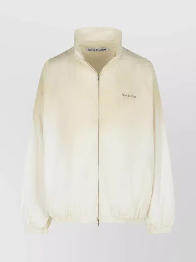 Acne Studios Cotton Jacket With High Collar And Long Sleeves In Neutral