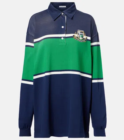 ACNE STUDIOS COTTON JERSEY POLO SWEATER DRESS
