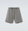 Acne Studios Rego Vintage Cotton Sweat Shorts In Grey