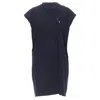 Acne Studios Cotton Jewel Pin Oversized Casual Dress In Blue