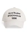 Acne Studios Cotton Logo Cap In White