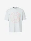 Acne Studios Oversize Ripped Logo Graphic T-shirt In Mint Green