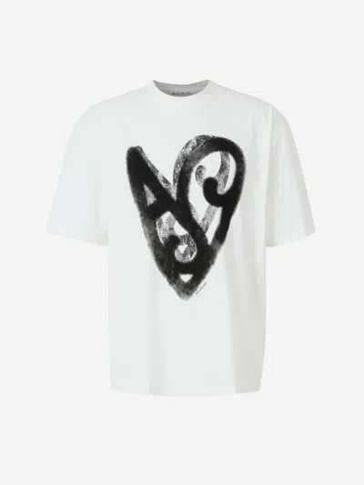 Acne Studios Printed T-shirt In White