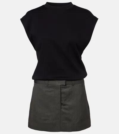 Acne Studios Cotton Minidress In Black