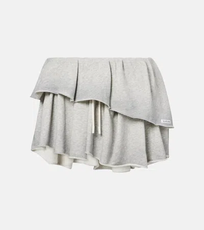 Acne Studios Cotton Miniskirt In Gray