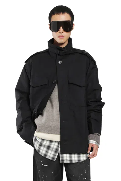 Acne Studios Cotton Nylon Field Jacket In Black