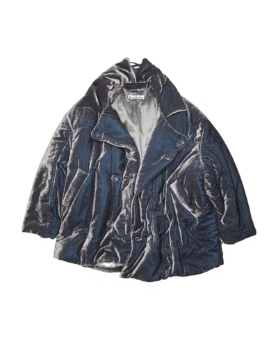 Acne Studios Cotton-padded Suit Tied To The Back Of The Neck In Blue
