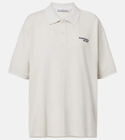 Acne Studios Cotton Polo Shirt In White