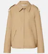 Acne Studios Cotton Satin Jacket In Neutral