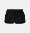 Acne Studios Cotton Satin Skort In Black