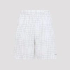 Acne Studios Checkered Bermuda Shorts With Logo In White