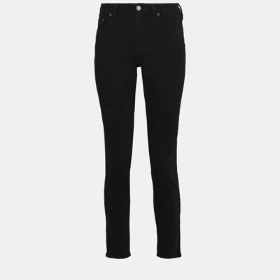Pre-owned Acne Studios Cotton Skinny Leg Jeans 23w-32l In Black