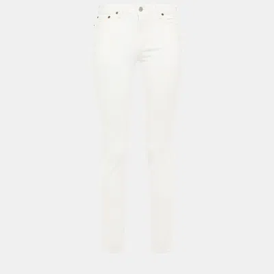 Pre-owned Acne Studios Cotton Skinny Leg Jeans 25w-34l In White