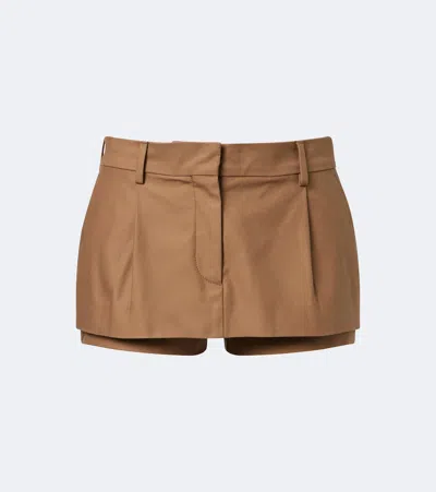 Acne Studios Cotton Skort In Brown