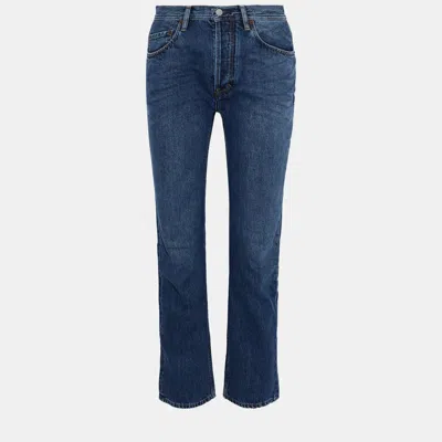 Pre-owned Acne Studios Cotton Straight Leg Jeans 25w-32l In Blue