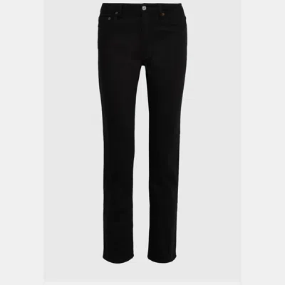 Pre-owned Acne Studios Cotton Straight Leg Jeans 27w-32l In Black