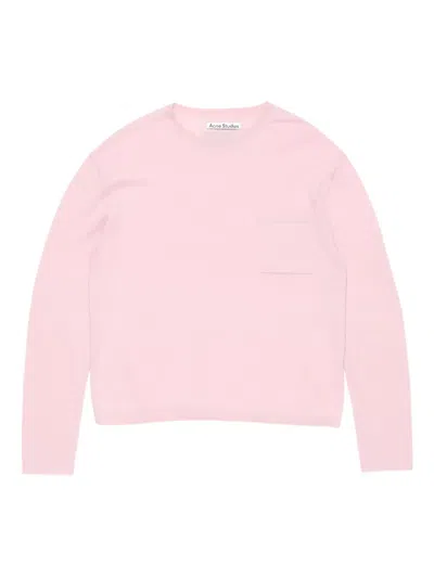 Acne Studios Cotton Sweater In Pink