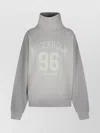 Acne Studios Grey Oversized Turtleneck Sweatshirt Women In Gray