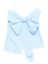 Acne Studios Blue Bow Strap Top In Blue