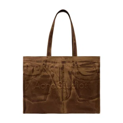 Acne Studios Cotton Tote Bag  Brown