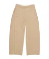 Acne Studios Cotton Satin Wide-leg Pants In Nude