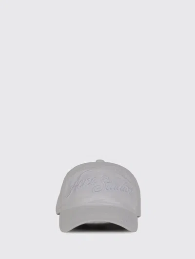 Acne Studios Cotton Twill Hat With 3d Embroidered Logo In Gold