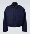 Acne Studios Long Sleeve Jacket Drawstring Hem In Blue